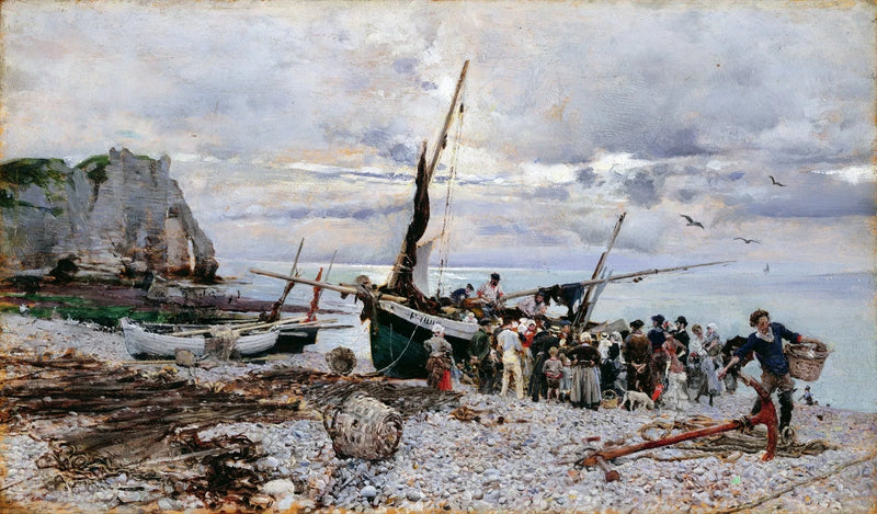 Il Ritorno delle barche da pesca, Étretat - Giovanni Boldini
