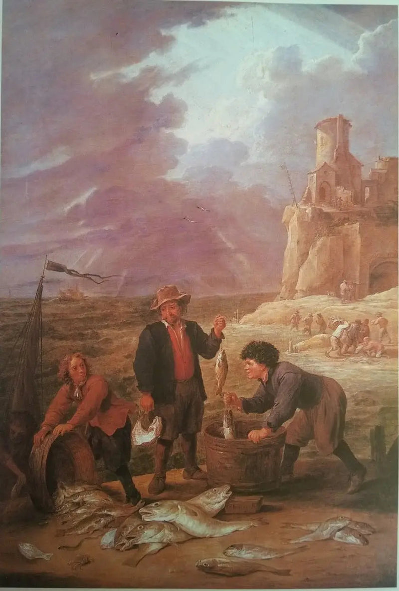 Il ritorno dei pescatori con le loro catture - David Teniers il Giovane