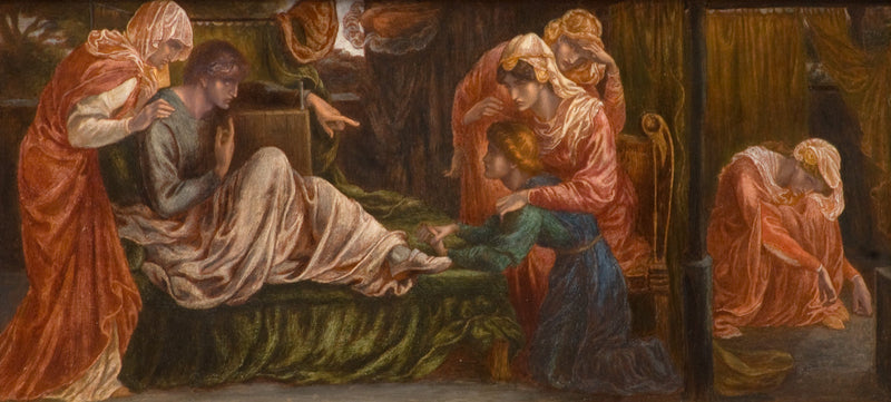 Il sogno di Dante il giorno della morte di Beatrice (predella, pannello di destra) - Dante Gabriel Rossetti