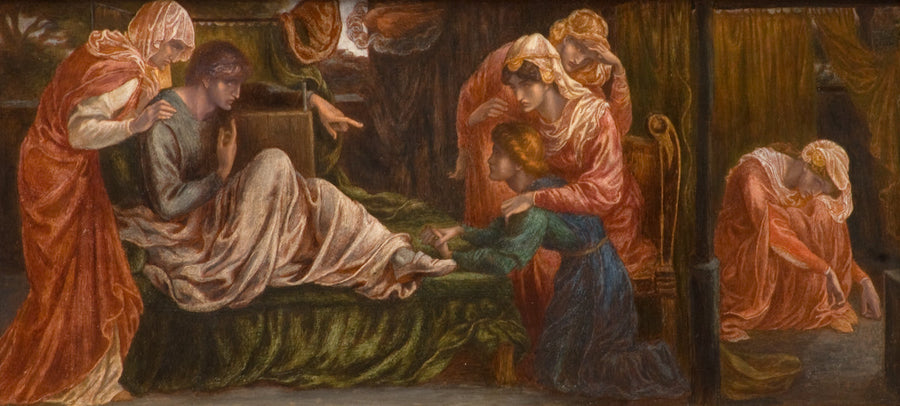 Il sogno di Dante il giorno della morte di Beatrice (predella, pannello di destra) - Dante Gabriel Rossetti