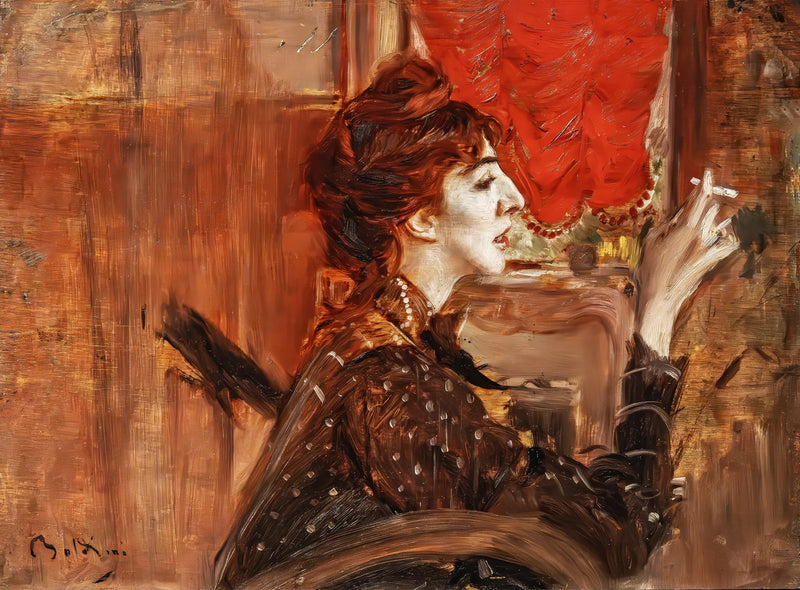 Il tendaggio rosso - Giovanni Boldini