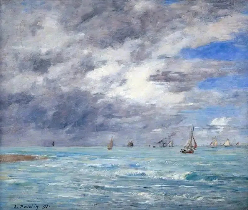 La riva a Deauville - Eugène Boudin