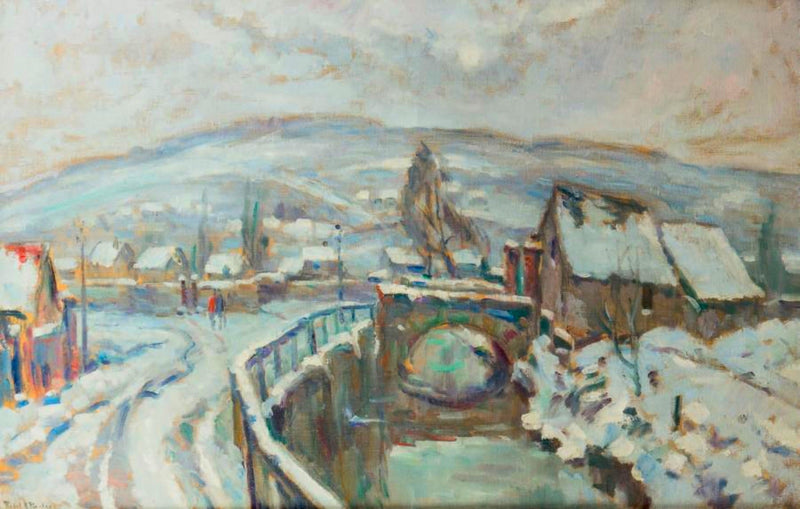 Il Robec sotto la neve nei dintorni di Rouen - Robert Antoine Pinchon