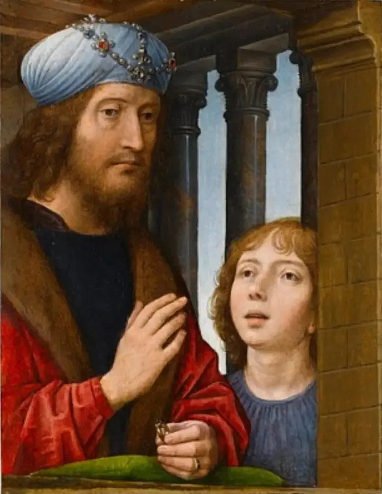 Il re Davide e un ragazzo - Hans Memling
