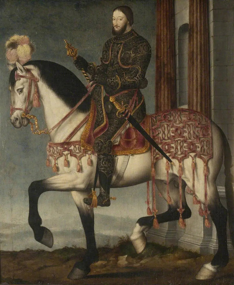 Il re Francesco I, re di Francia (1494-1547) a cavallo - François Clouet