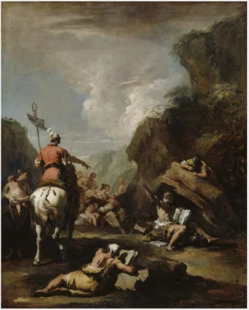 Il re Ierone II di Siracusa chiede ad Archimede di fortificare la città - Sebastiano Ricci