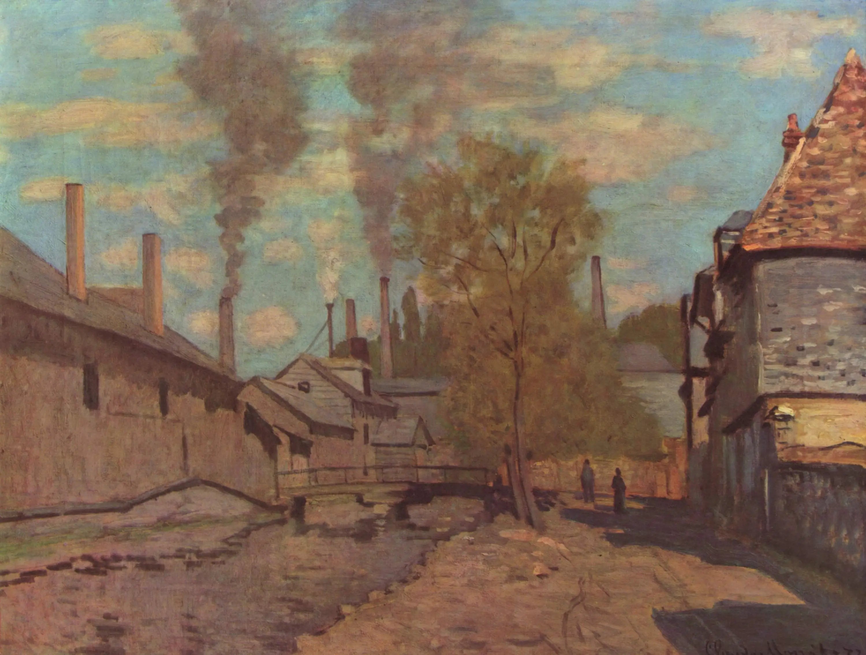 Le Ruisseau de Robec - Claude Monet image 1 copie de tableau peinte à la main