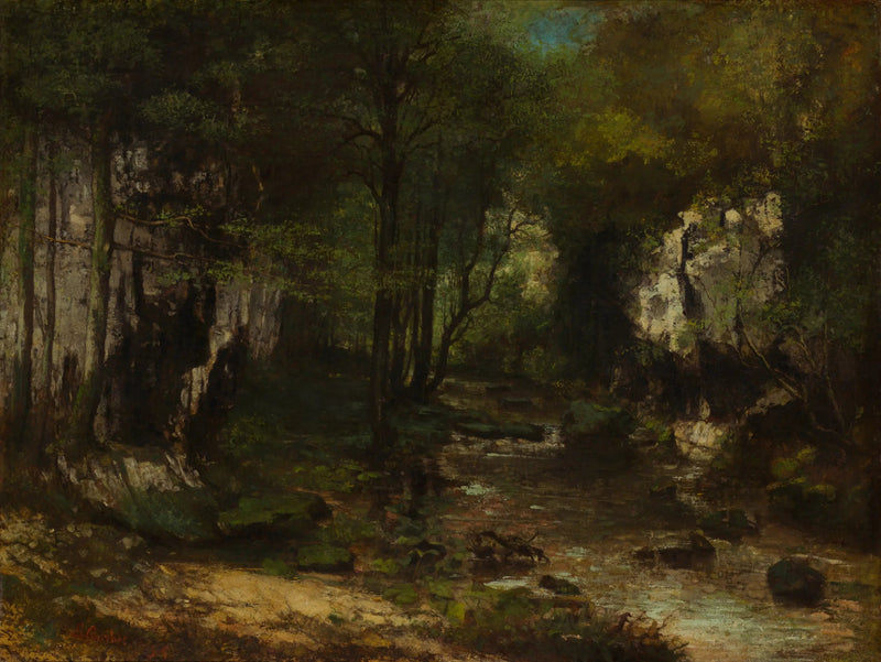 Il Ruscello (Il Ruscello del Puits-Noir; valle della Loue) - Gustave Courbet
