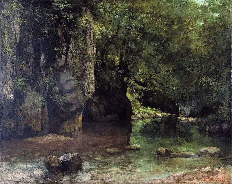 Il Ruscello Ombreggiato del Pozzo Nero - Gustave Courbet