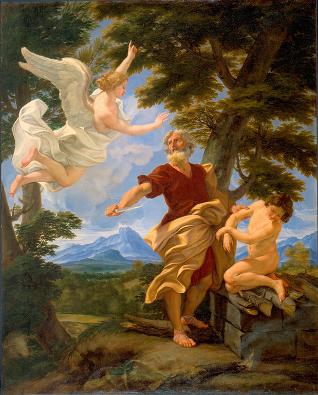 Le sacrifice d'Isaac par Abraham - Giovanni Battista Gaulli image 1 reproduction de peinture à l’huile