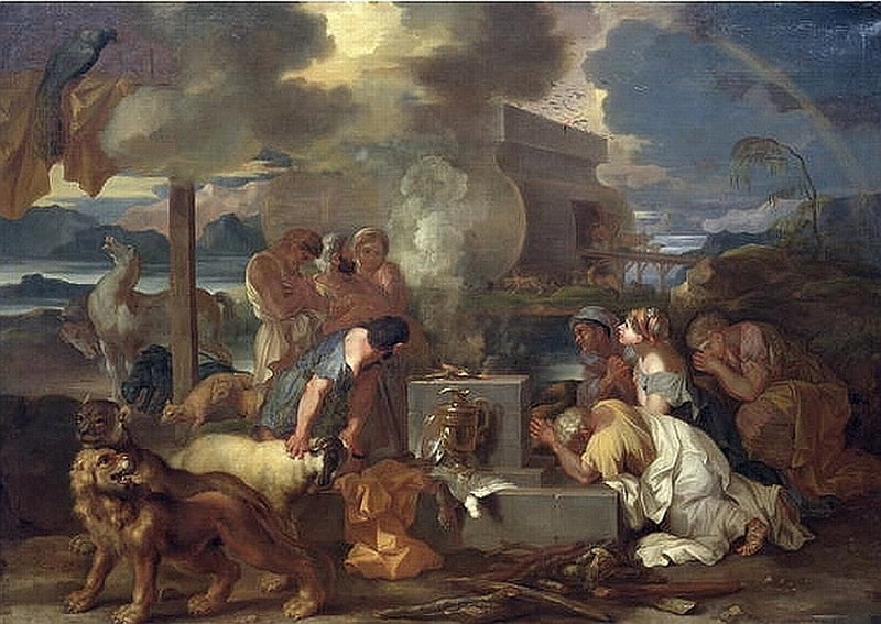 Le Sacrifice de Noé à la sortie de l'arche - Sébastien Bourdon