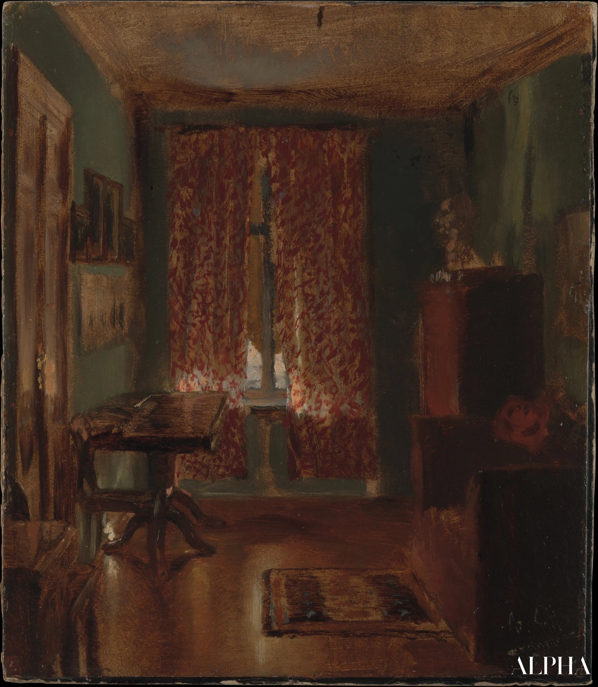 Reproduction du tableau « Le salon de l'artiste dans la Ritterstrasse - Adolph von Menzel » par Alpha Reproduction en peinture à l’huile