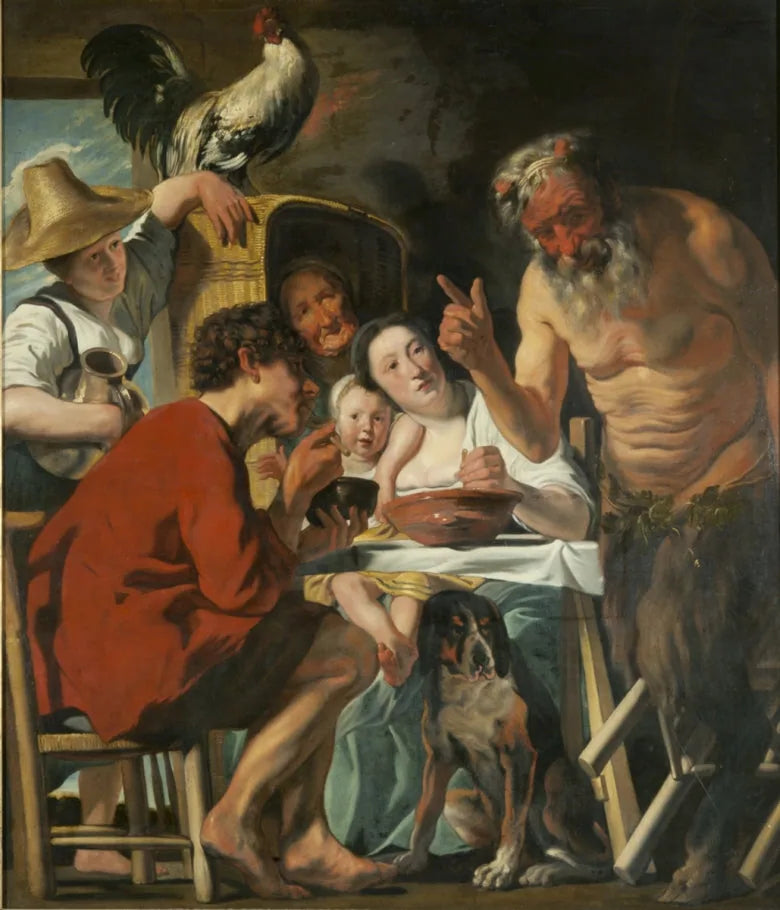 Le satyre et le paysan (Göteborg) - Jacob Jordaens