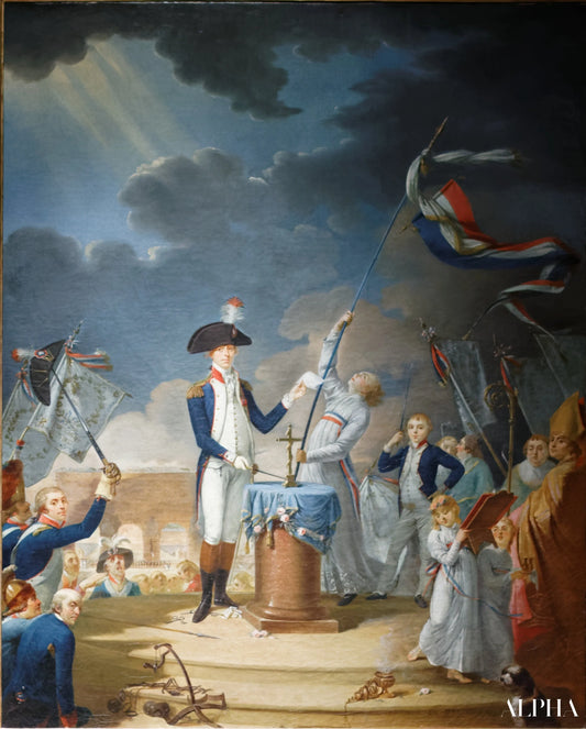 Il giuramento di Lafayette alla festa della Federazione - Jacques-Louis David - Riproduzioni di quadri e dipinti di alta qualità