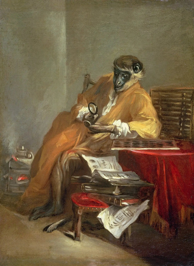Il Vecchio Antiquario Scimmia - Jean Siméon Chardin
