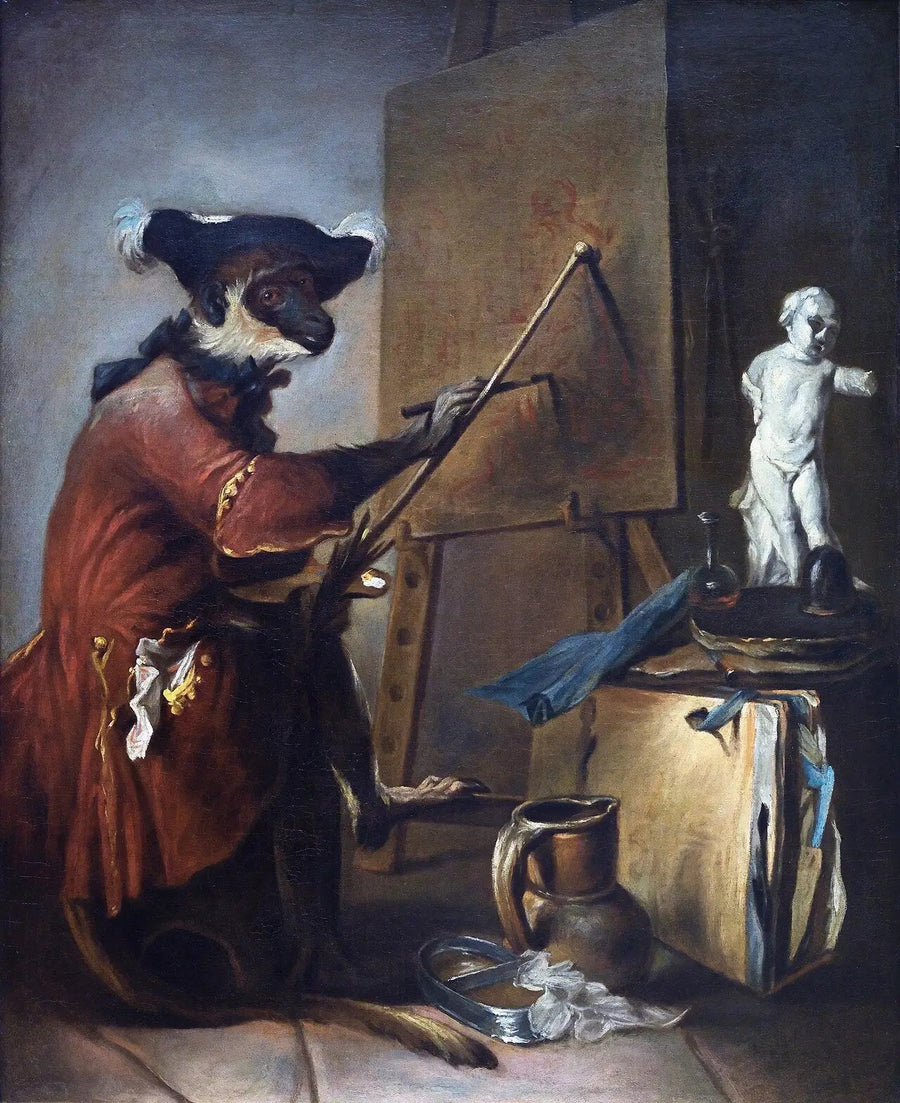 Il pittore scimmia - Jean Simeón Chardin
