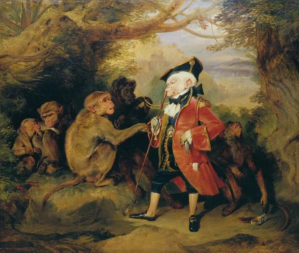 Le singe voyageur - Edwin Henry Landseer image 1 copie de tableau peinte à la main