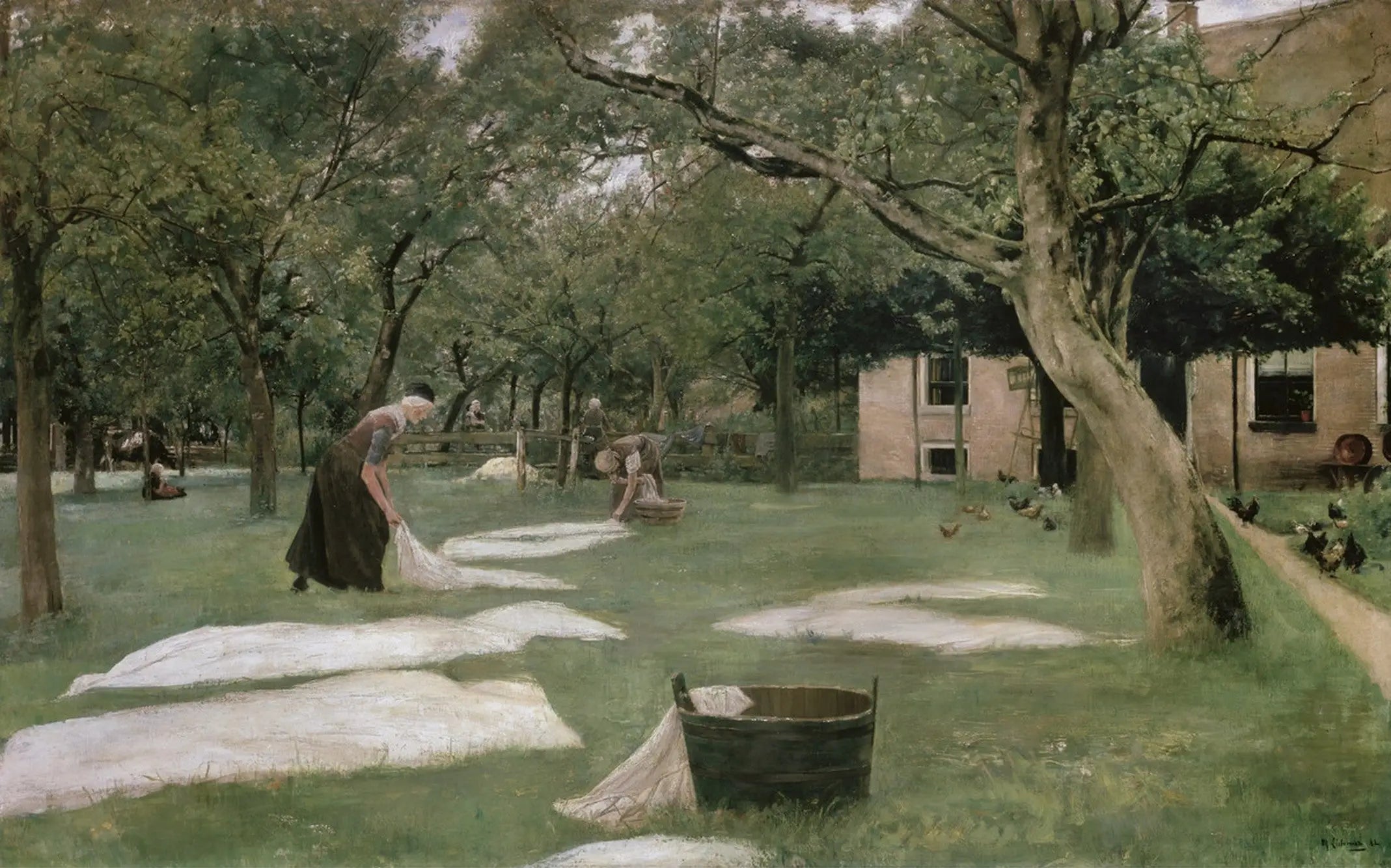 Le sol blanchissant - Max Liebermann - Alpha Reproduction