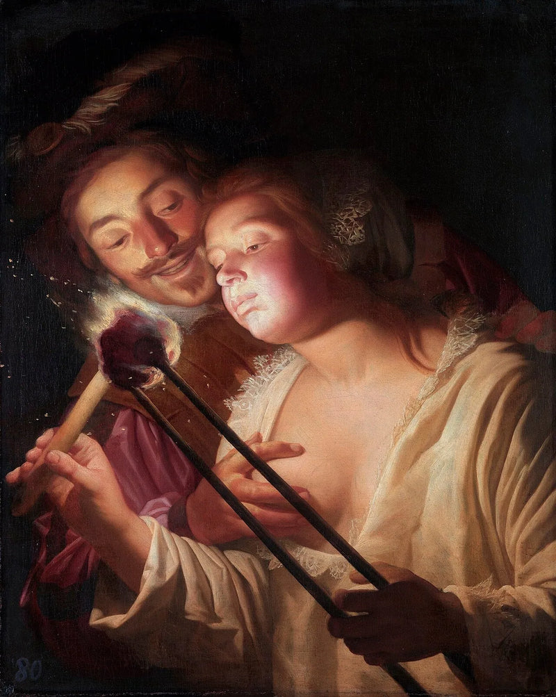 Il soldato e la ragazza - Gerrit van Honthorst