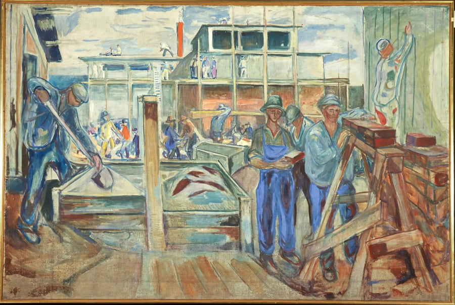 Il Studio invernale in costruzione - Edvard Munch
