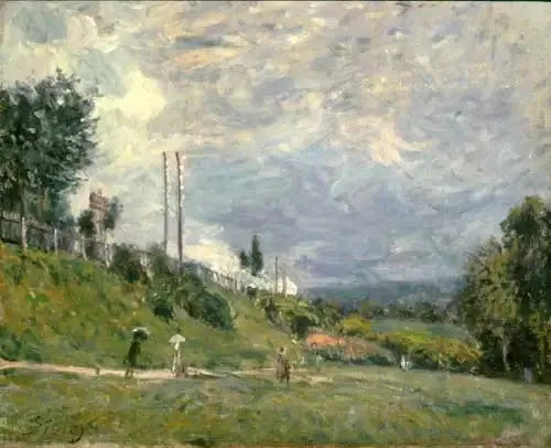 Il terrapieno della ferrovia a Sèvres - Alfred Sisley