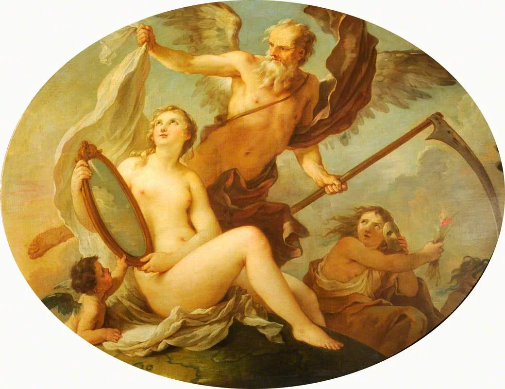 Le temps révèle la vérité - Charles-Joseph Natoire image 1 reproduction de peinture à l’huile