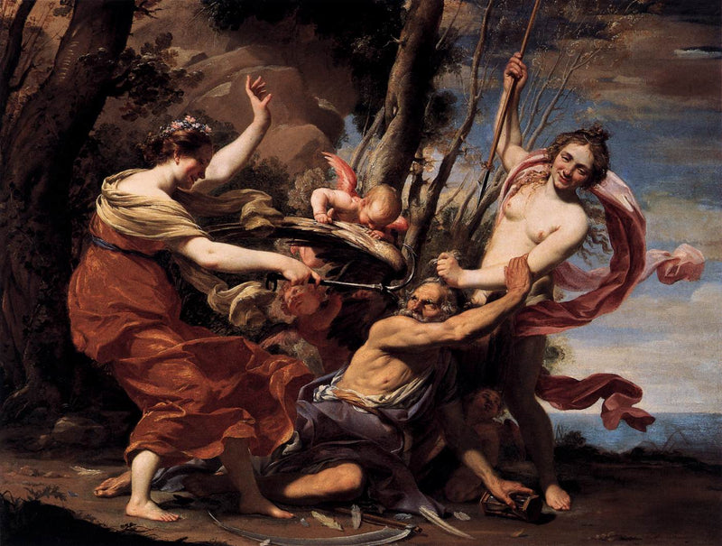 Il Tempo sconfitto dall'Amore, la Bellezza e la Speranza - Simon Vouet