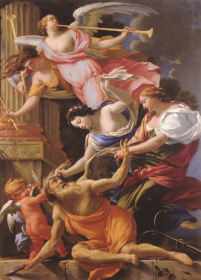 Il Tempo sconfitto dall'Amore, dalla Speranza e dalla Rinomata - Simon Vouet