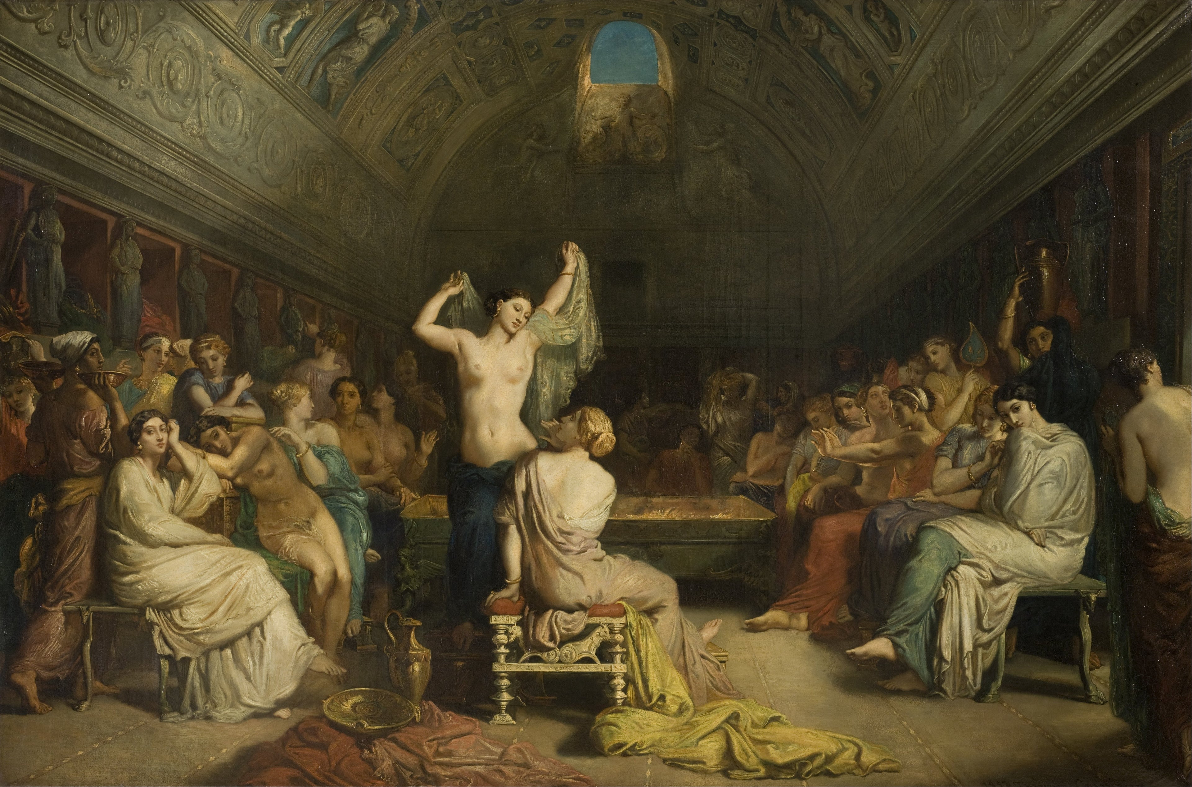 Le Tepidarium - Théodore Chassériau image 1 copie peinte à la main à l’huile