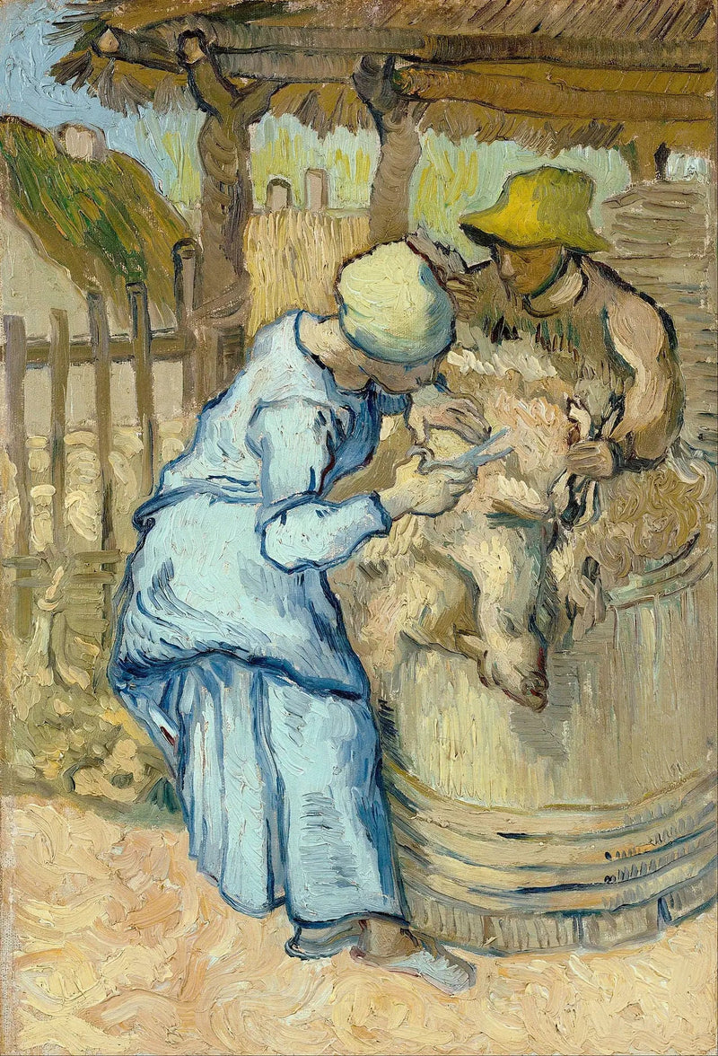 Il tosatore di pecore (da Millet) - Vincent van Gogh