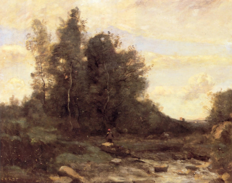 Il torrente pietroso (Crepuscolo) - Jean-Baptiste Camille Corot