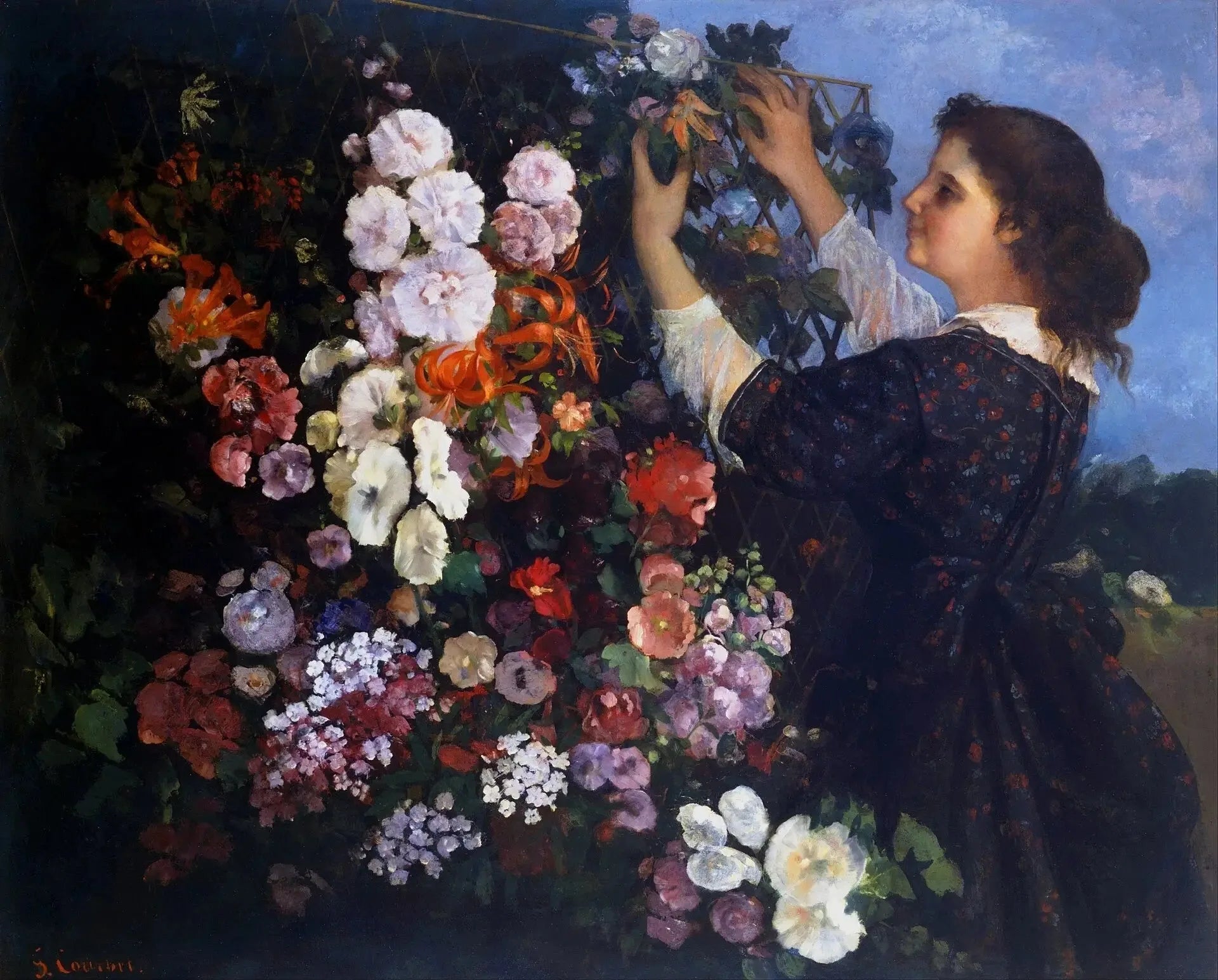 Le Treillis - Gustave Courbet image 1 tableau peint à l’huile sur toile