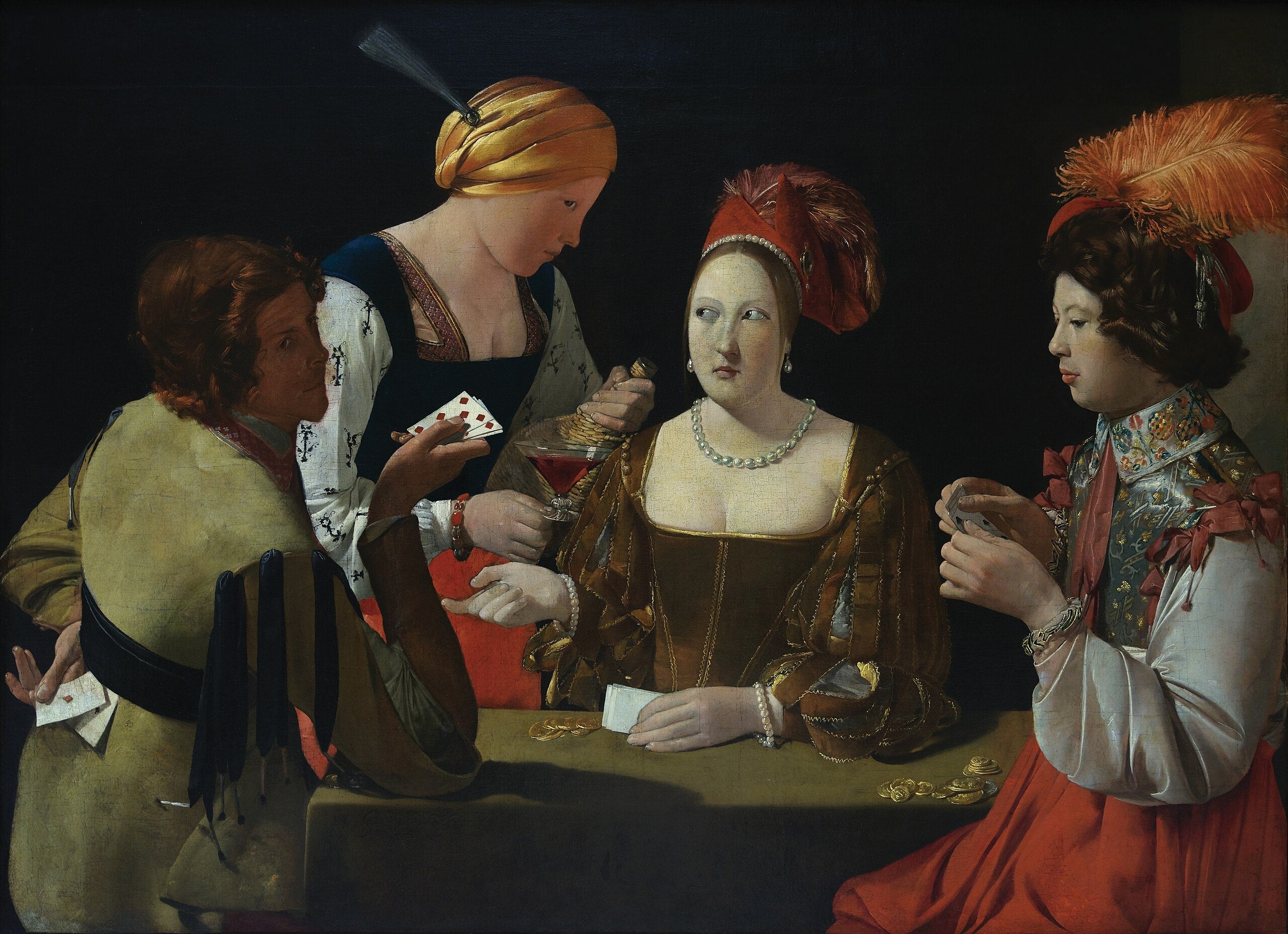 Le Tricheur à l'as de carreau - Georges de La Tour image 1 reproduction artisanale de tableau