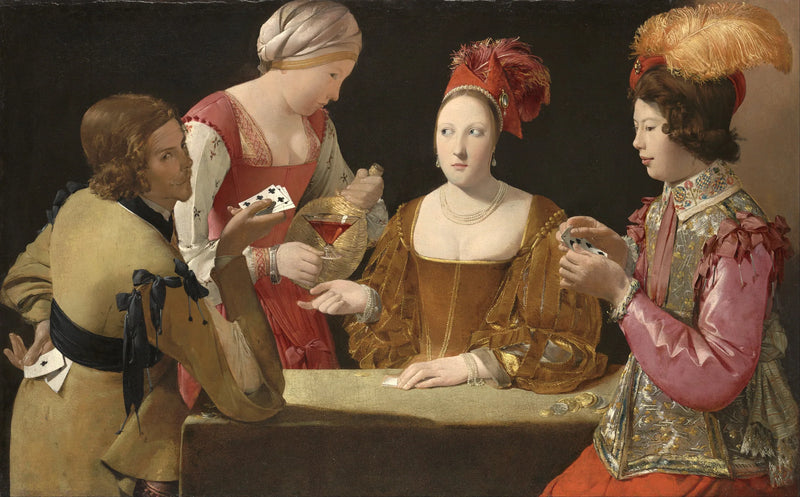 Il Truffatore con il asso di fiori - Georges de La Tour