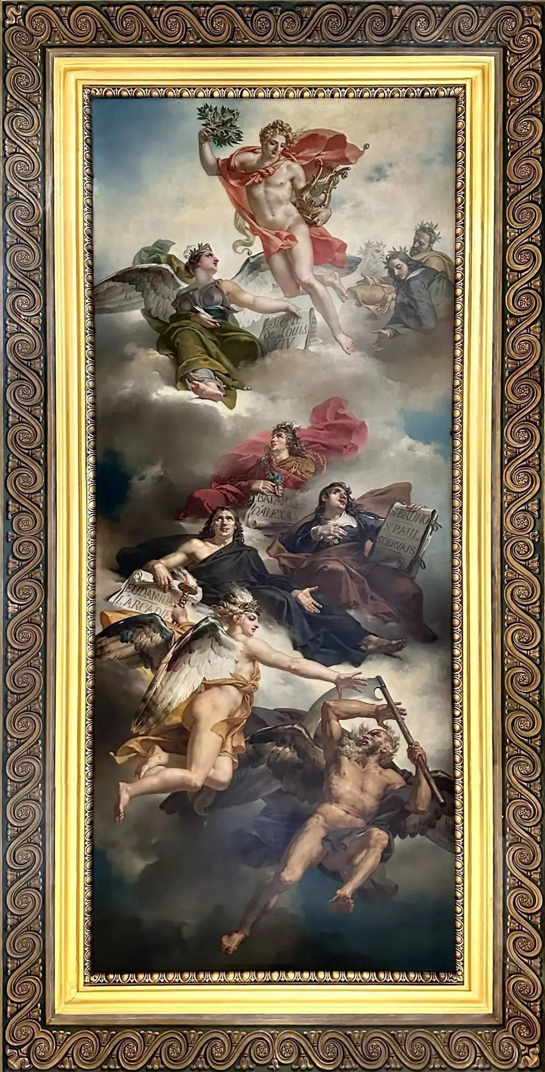 Le Triomphe de la peinture française : apothéose de Poussin, de Le Sueur et de Le Brun - Charles Meynier image 1 copie de tableau peinte à la main