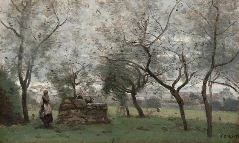 Il frutteto, dintorni di Mantes - Jean-Baptiste Camille Corot