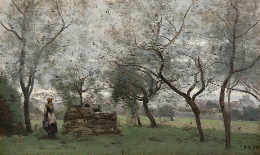 Il frutteto, dintorni di Mantes - Jean-Baptiste Camille Corot