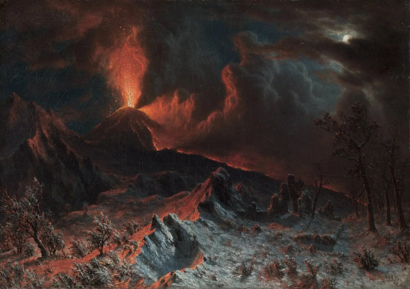 Il Vesuvio a mezzanotte - Albert Bierstadt