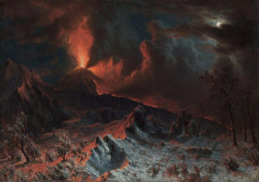 Il Vesuvio a mezzanotte - Albert Bierstadt