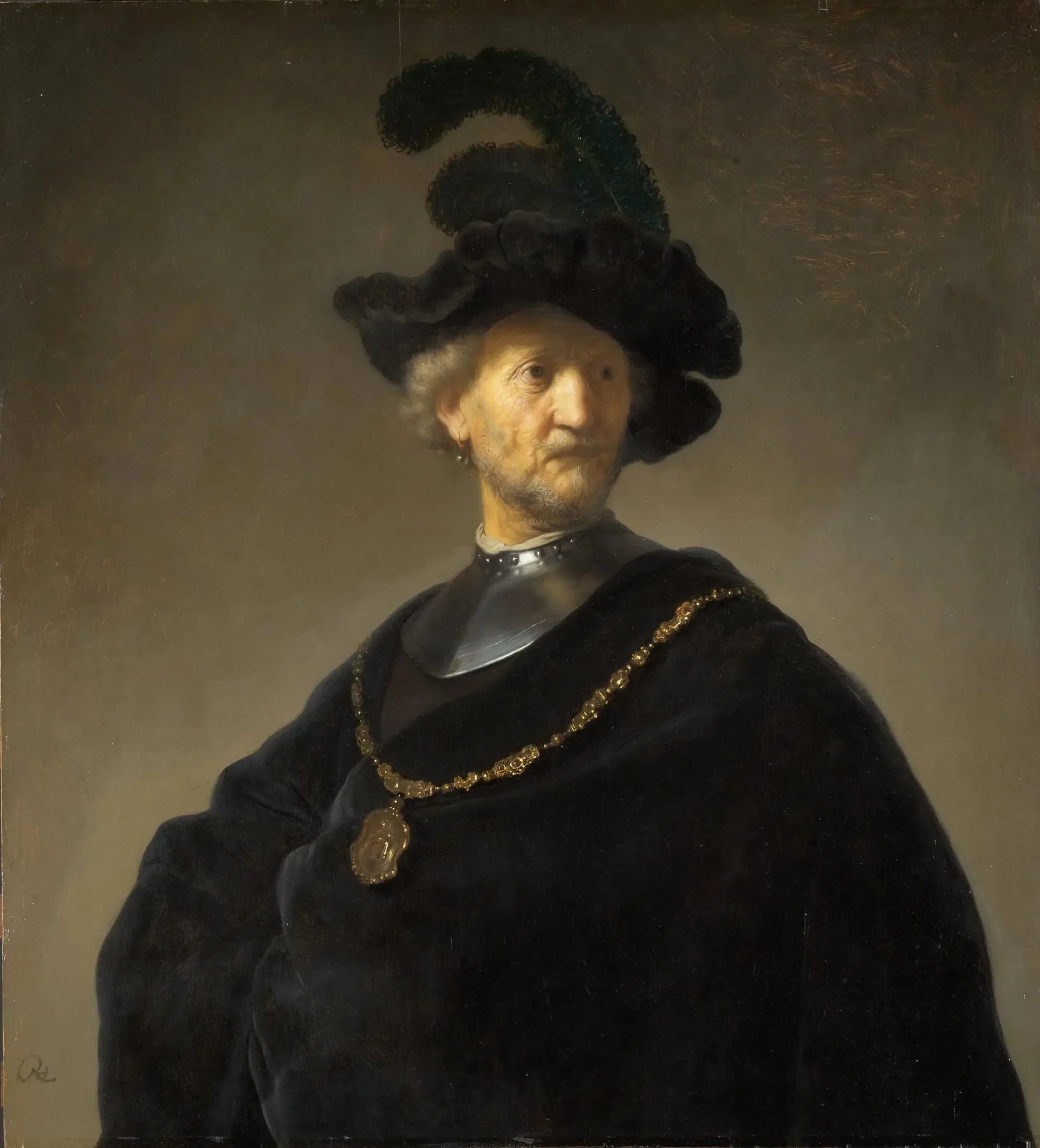Le Vieil Homme à la chaîne d'or - Rembrandt image 1 copie de tableau peinte à la main