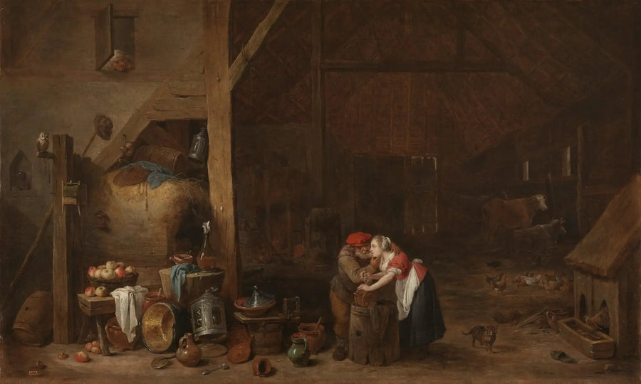 L'uomo anziano e la cameriera - David Teniers il Giovane