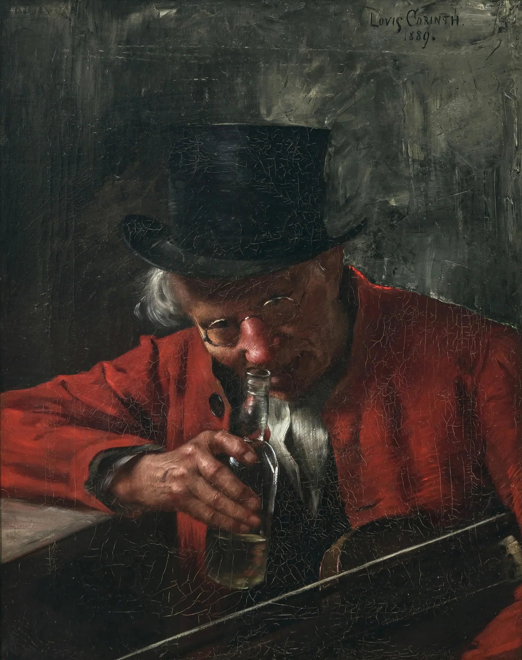 Le vieux buveur - Lovis Corinth image 1 reproduction artisanale de tableau