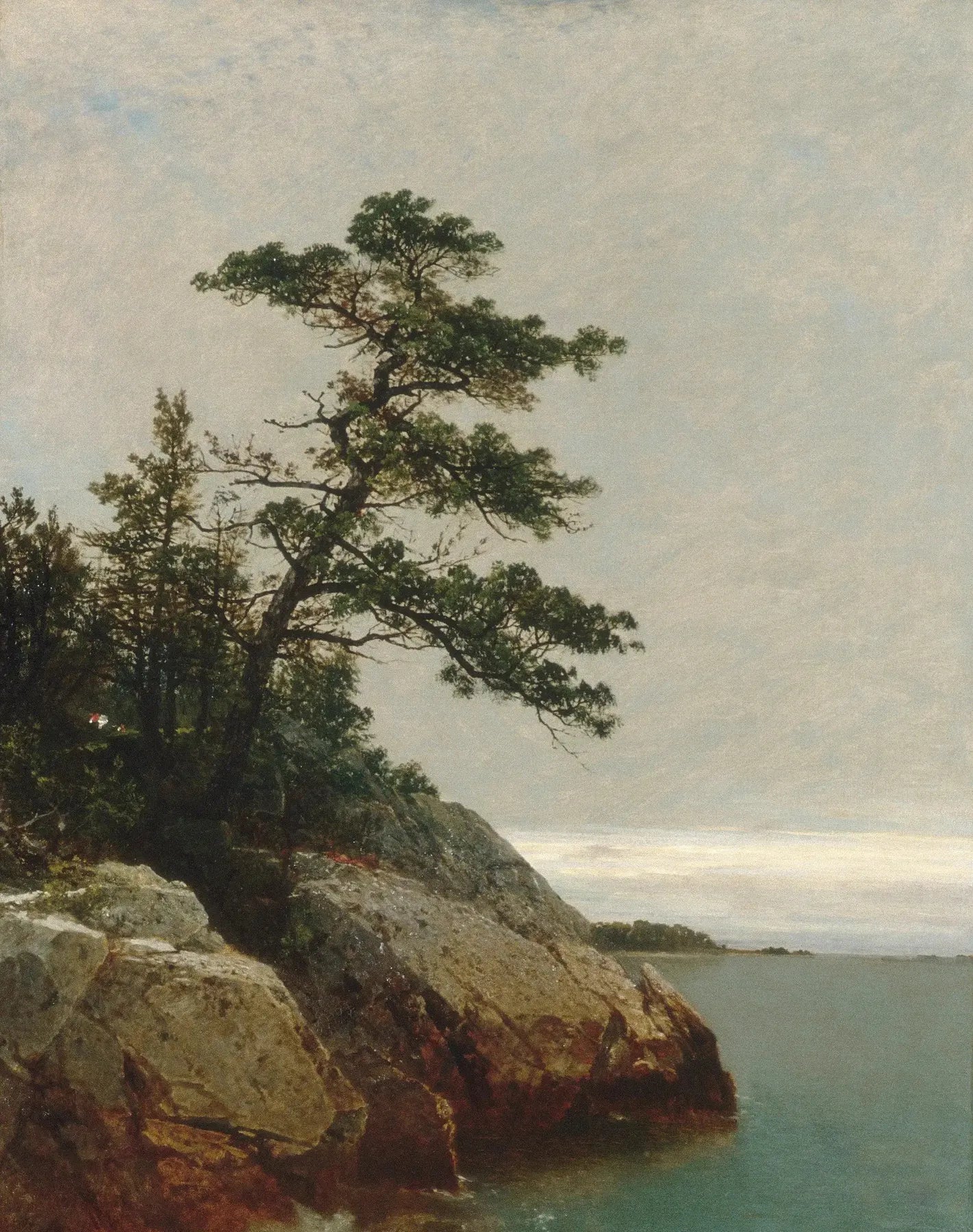 Le vieux pin, Darien, Connecticut - John Frederick Kensett image 1 tableau peint à l’huile sur toile