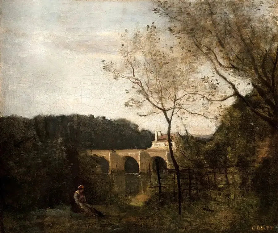 Il vecchio ponte a Mantes - Jean-Baptiste Camille Corot
