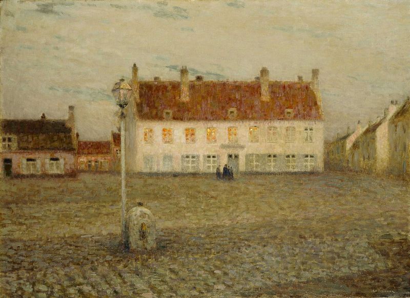 Il Villaggio, Tramonto - Henri Le Sidaner