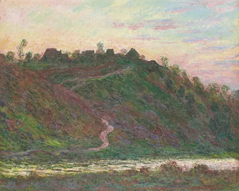 Il villaggio di La Roche-Blond al tramonto - Claude Monet