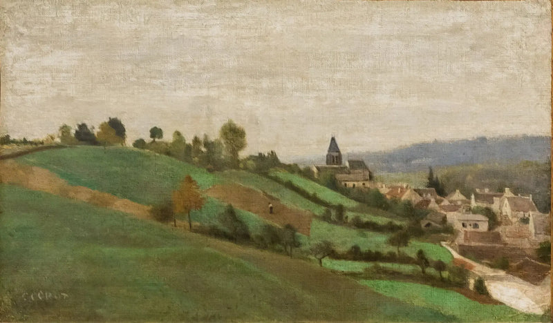 Il villaggio di Presles, vicino a Beaumont-sur-Oise - Jean-Baptiste Camille Corot