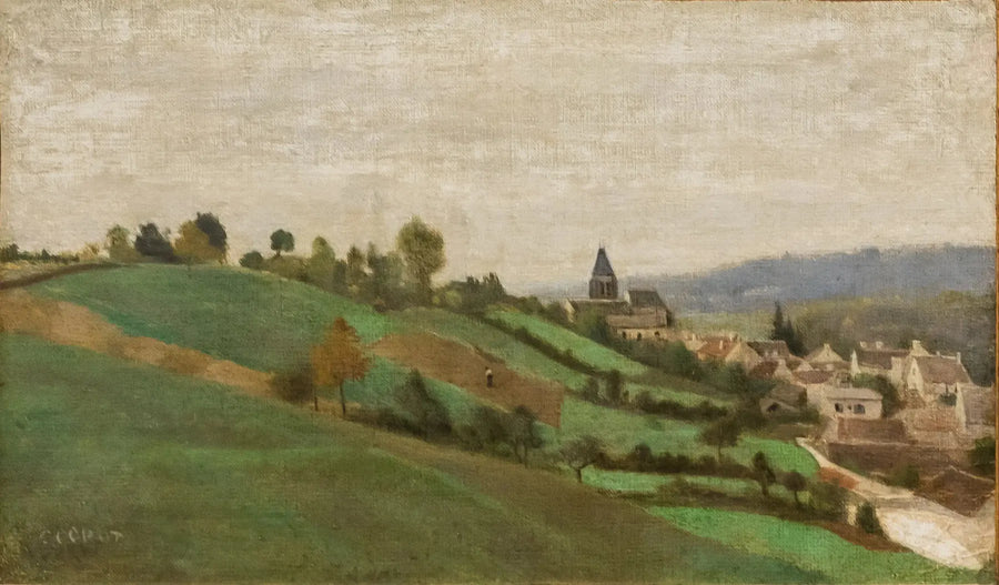 Il villaggio di Presles, vicino a Beaumont-sur-Oise - Jean-Baptiste Camille Corot