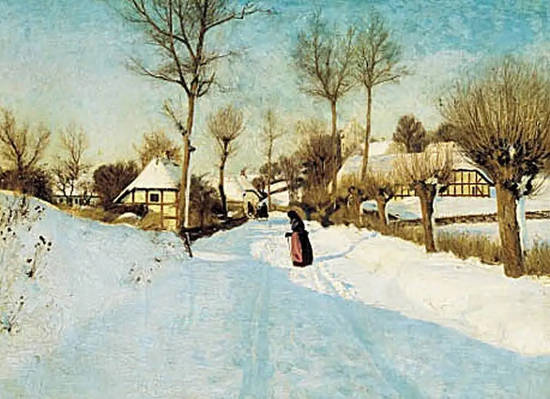 Il villaggio in inverno. - H. A. Brendekilde