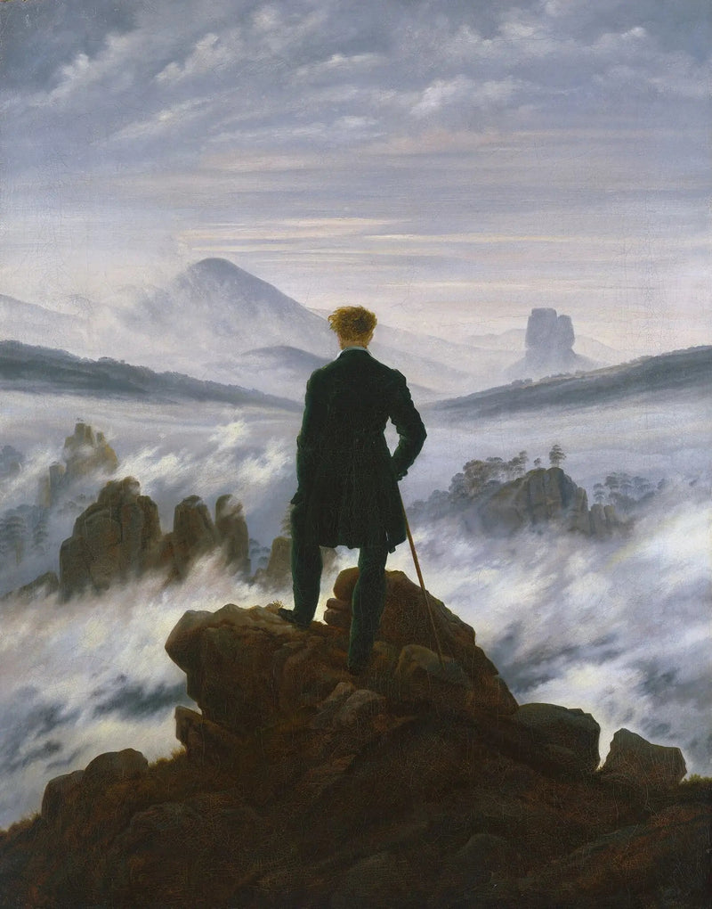 Il Viaggiatore che contempla un mare di nuvole - Caspar David Friedrich